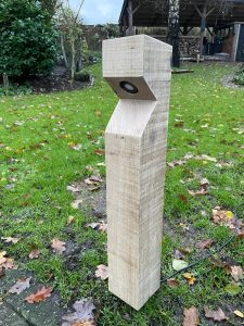 Eiken buitenlamp "Hugo" Raw